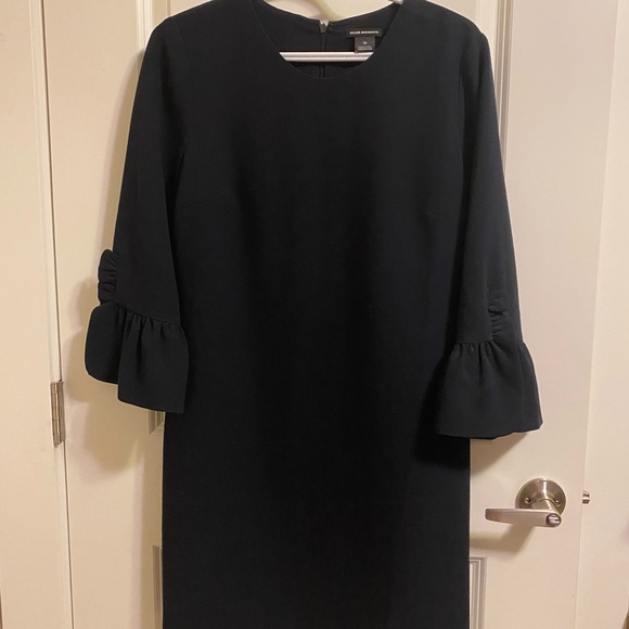 Navy Ruffle Sleeve Dress - Picture 2 of 3